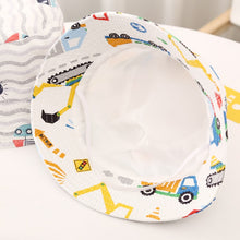 Load image into Gallery viewer, 2-4 Years Summer Baby Hat Kids Cotton UV Protection Sun Cap Children Panama Beach Girls Boys Bucket Hat Cute Cartoon Infant Caps