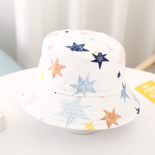 Load image into Gallery viewer, 2-4 Years Summer Baby Hat Kids Cotton UV Protection Sun Cap Children Panama Beach Girls Boys Bucket Hat Cute Cartoon Infant Caps