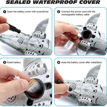 Load image into Gallery viewer, 2.4G Remote Control Dinosaur For Kids Mosasaurus Diving Toys Rc Boat With Light Spray Water For Swimming Pool Bathroom Bath Toys