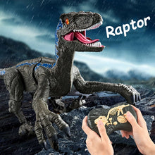Load image into Gallery viewer, 2.4Ghz RC Simulation Dinosaur RC Velociraptor Intelligent Remote Control Dinosauria Toy With LED Light Roaring Gift for Child
