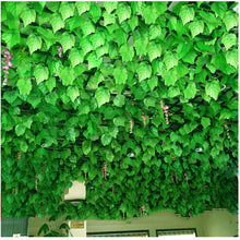Load image into Gallery viewer, 2.4M Artificial Ivy green Leaf Garland Plants Vine Fake Foliage Flowers Home Decor Plastic Artificial Flower Rattan string