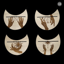 Load image into Gallery viewer, 2/4pcs Wooden Tarot Card Stand for Witch Divination Tools Display Holder Altar