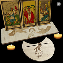 Load image into Gallery viewer, 2/4pcs Wooden Tarot Card Stand for Witch Divination Tools Display Holder Altar
