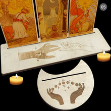 Load image into Gallery viewer, 2/4pcs Wooden Tarot Card Stand for Witch Divination Tools Display Holder Altar