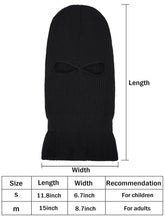 Load image into Gallery viewer, 2-Hole Knitted Full Face Cover Cap Ski Neck Gaiter Winter Balaclava Warm Knit Beanie for Outdoor Sports Funny Party Riding Hat