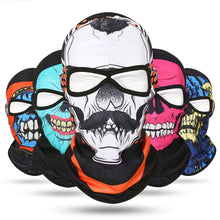 Load image into Gallery viewer, 2 Holes Skull Balaclava Outdoor Motorcycle Riding Face Mask Windproof Caps Hiking Hunting Fishing Ski Masks MTB Bicycle Headgear