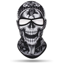 Load image into Gallery viewer, 2 Holes Skull Balaclava Outdoor Motorcycle Riding Face Mask Windproof Caps Hiking Hunting Fishing Ski Masks MTB Bicycle Headgear