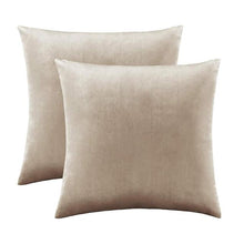 Load image into Gallery viewer, 2 Packs Gold Decorative Cushions Covers Cases for Sofa Bed Couch Modern Luxury Solid Velvet Home Throw Pillows Covers Silver