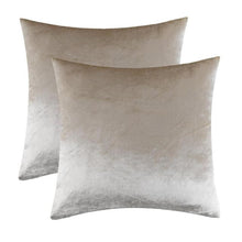 Load image into Gallery viewer, 2 Packs Gold Decorative Cushions Covers Cases for Sofa Bed Couch Modern Luxury Solid Velvet Home Throw Pillows Covers Silver
