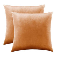 Load image into Gallery viewer, 2 Packs Gold Decorative Cushions Covers Cases for Sofa Bed Couch Modern Luxury Solid Velvet Home Throw Pillows Covers Silver