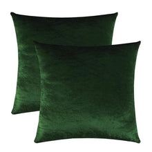 Load image into Gallery viewer, 2 Packs Gold Decorative Cushions Covers Cases for Sofa Bed Couch Modern Luxury Solid Velvet Home Throw Pillows Covers Silver