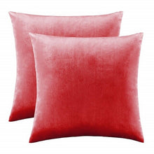 Load image into Gallery viewer, 2 Packs Gold Decorative Cushions Covers Cases for Sofa Bed Couch Modern Luxury Solid Velvet Home Throw Pillows Covers Silver