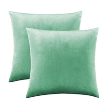 Load image into Gallery viewer, 2 Packs Gold Decorative Cushions Covers Cases for Sofa Bed Couch Modern Luxury Solid Velvet Home Throw Pillows Covers Silver