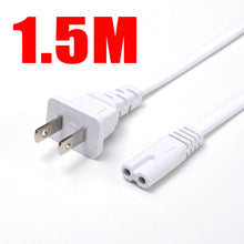 Load image into Gallery viewer, 2 Pin Prong US to C7 Extension Cable LED Light Power Cord America European Figure 8 Laptop Power Cable For PS4 1.5M 0.6M