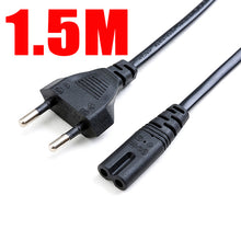 Load image into Gallery viewer, 2 Pin Prong US to C7 Extension Cable LED Light Power Cord America European Figure 8 Laptop Power Cable For PS4 1.5M 0.6M