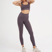 Load image into Gallery viewer, Yoga Suit High Stretchy Workout Sport Set Padded Sports Bra High Waist Sports Legging Gym