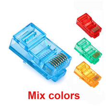Load image into Gallery viewer, 20/50/100PCS RJ45 Ethernet Cables Module Plug Network Connector RJ-45 Crystal Heads Cat5 Color Cat5e Gold Plated Cable