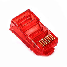 Load image into Gallery viewer, 20/50/100PCS RJ45 Ethernet Cables Module Plug Network Connector RJ-45 Crystal Heads Cat5 Color Cat5e Gold Plated Cable
