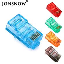 Load image into Gallery viewer, 20/50/100PCS RJ45 Ethernet Cables Module Plug Network Connector RJ-45 Crystal Heads Cat5 Color Cat5e Gold Plated Cable