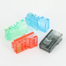 Load image into Gallery viewer, 20/50/100PCS RJ45 Ethernet Cables Module Plug Network Connector RJ-45 Crystal Heads Cat5 Color Cat5e Gold Plated Cable