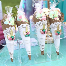 Load image into Gallery viewer, 20/50pcs Rabbit Gift Bags Cones Transprant Plastic Bag Carrot Candy Bags Kids Birthday Party Decoration Easter Party Decorations