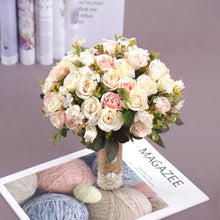Load image into Gallery viewer, 50PCS Mini Rose Artificial Flower Head DIY Needlework Handmade Craft Supplies Fake Flowers for Wedding Home Party Decoration