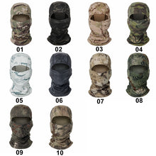 Load image into Gallery viewer, 20 Color Tactical Balaclava Skiing Bandana Full Face Neck Scarf Head Outdoor Hunting Hiking Army Military Bike Cycling Scarf