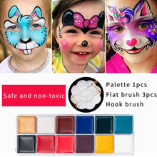 Load image into Gallery viewer, 20 Colors Safe Cosmetic Flash Tattoo Painting Art Halloween Party Makeup Fancy Dress Beauty Palette Face Body Painting Oil