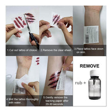 Load image into Gallery viewer, 20 Sheets Halloween Scar Tattoo Stickers Party Funny Scary Bloody Knife Scar Tattoo Simulation Wound Scratches Blood Stickers