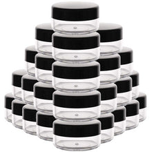 Load image into Gallery viewer, 20Pcs 2g 3g 5g 10g 15g 20g Portable Plastic Cosmetic Empty Jars Clear Bottles Eyeshadow Makeup Cream Lip Balm Container Pots