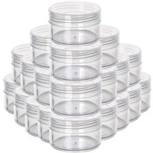 Load image into Gallery viewer, 20Pcs 2g 3g 5g 10g 15g 20g Portable Plastic Cosmetic Empty Jars Clear Bottles Eyeshadow Makeup Cream Lip Balm Container Pots