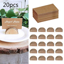 Load image into Gallery viewer, 20pcs Wooden Table Holder and Folding Cardboard Place Card Holders Note Photo Picture Clip Wood Wedding Party Direction Signs