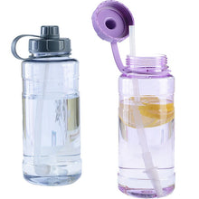 Load image into Gallery viewer, 2000ml Portable Water Bottle Outdoor Gobelet Reutilisable Termos Clear Plastic Cup Tumbler with Straw Vaso Con Tapa Y Pajita