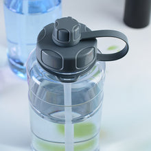 Load image into Gallery viewer, 2000ml Portable Water Bottle Outdoor Gobelet Reutilisable Termos Clear Plastic Cup Tumbler with Straw Vaso Con Tapa Y Pajita