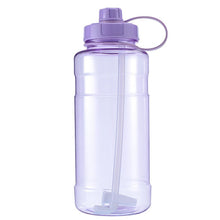 Load image into Gallery viewer, 2000ml Portable Water Bottle Outdoor Gobelet Reutilisable Termos Clear Plastic Cup Tumbler with Straw Vaso Con Tapa Y Pajita
