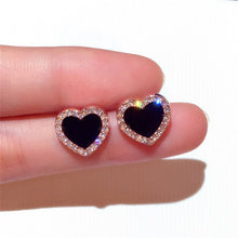 Load image into Gallery viewer, New Design Red Heart Stud Earring Women Metal Gold Color Eye Heart Lips Wedding Statement Earrings Fashion Party Jewelry