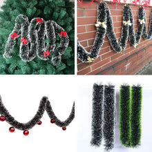 Load image into Gallery viewer, New 2M Christmas Garland Home Party Wall Door Decor Christmas Tree Ornaments Tinsel Strips with Bowknot Party Supplies