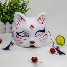 Load image into Gallery viewer, Fox Mask With Tassels&Bell Non-toxic Cosplay Hand Painted 3D Fox Mask Costumes Props Accessories