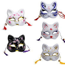 Load image into Gallery viewer, Fox Mask With Tassels&Bell Non-toxic Cosplay Hand Painted 3D Fox Mask Costumes Props Accessories
