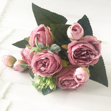 Load image into Gallery viewer, Beautiful Rose Peony Artificial Silk Flowers Small bouquet flores Home Party Spring Wedding Decoration Fake Flower