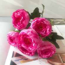 Load image into Gallery viewer, Beautiful Rose Peony Artificial Silk Flowers Small bouquet flores Home Party Spring Wedding Decoration Fake Flower