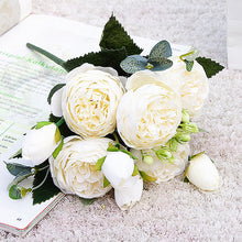 Load image into Gallery viewer, Beautiful Rose Peony Artificial Silk Flowers Small bouquet flores Home Party Spring Wedding Decoration Fake Flower