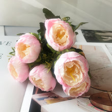 Load image into Gallery viewer, Beautiful Rose Peony Artificial Silk Flowers Small bouquet flores Home Party Spring Wedding Decoration Fake Flower