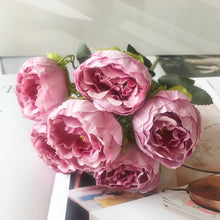 Load image into Gallery viewer, Beautiful Rose Peony Artificial Silk Flowers Small bouquet flores Home Party Spring Wedding Decoration Fake Flower