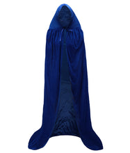 Load image into Gallery viewer, Halloween Costume Unisex Cosplay Death Cape Long Hooded Cloak Wizard Witch Medieval Cape S-XL Black White Red Coffee Blue