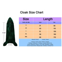 Load image into Gallery viewer, Halloween Costume Unisex Cosplay Death Cape Long Hooded Cloak Wizard Witch Medieval Cape S-XL Black White Red Coffee Blue