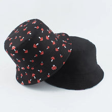 Load image into Gallery viewer, Fashion Korean Pink Cow Print Bucket Hat Women Reversible Fishing Cap Bob Chapeau Autumn Summer