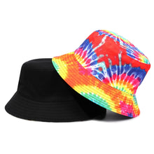 Load image into Gallery viewer, Tie-dyed fisherman hat double-sided double-sided hat avocado zebra cow print foldable outdoor sun hat fisherman hat