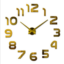 Load image into Gallery viewer, Wall Clock Acrylic Mirror Watch Wall Stickers Large Decorative Quartz Clocks Modern Design