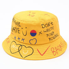 Load image into Gallery viewer, Summer Bucket Hats Print Foldable Fisherman Hat Woman Soft Beach Sun Fisherman Cap Man Fashion Soild Panama Bucket Hat